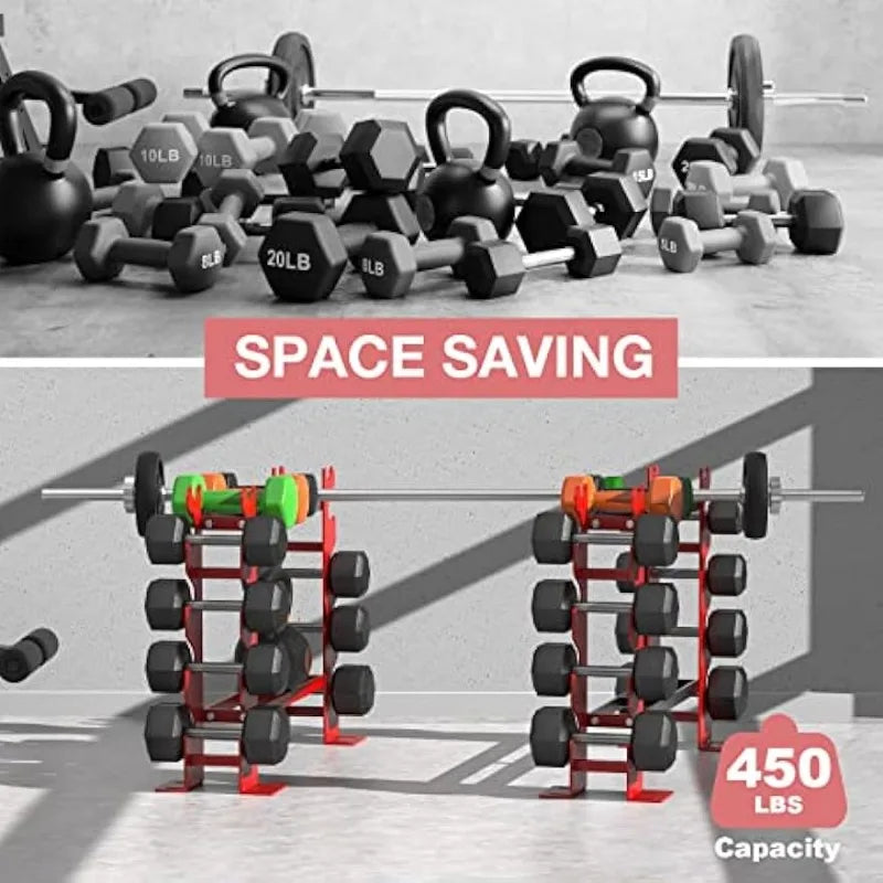 FISUP Weight Rack for Dumbbells, 450LBS Capacity Stand for Home Gym Strength Training - DeRae's Shop For Goods
