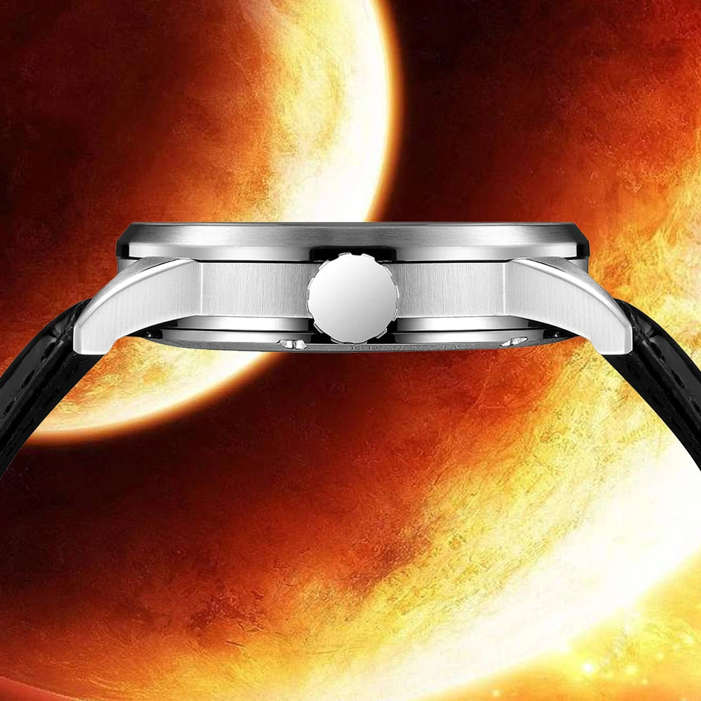 SEAKOSS Top Brand Double Tourbillon Men's Mechanical Watches- Hand Winding Movement Men`s Wristwatches with Sapphire Luminous Waterproof Lens.