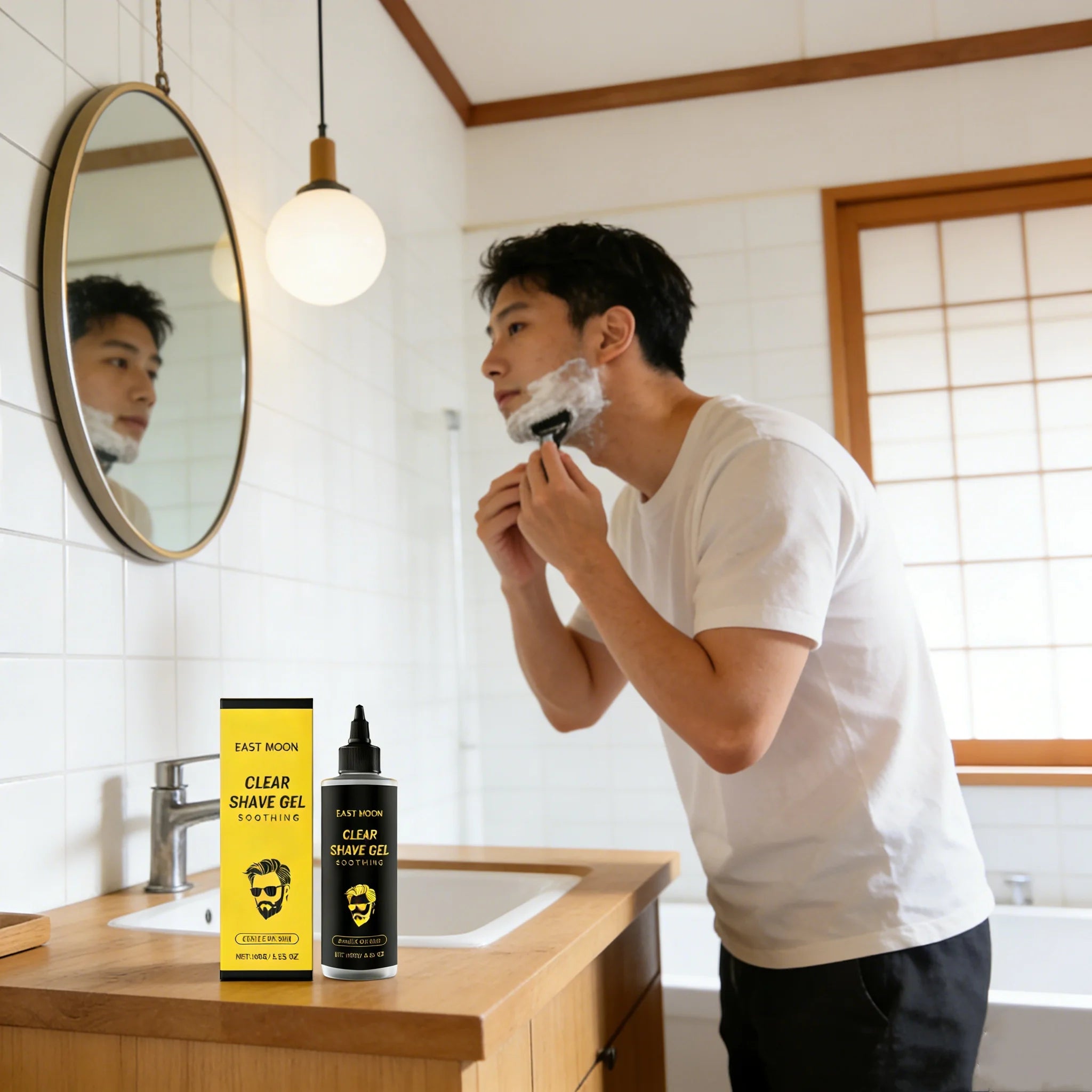 East Moon Man Shaving Care Gel- Relieving Red Sooth Pain Moisturize Damage Growth Inhibition Painless Shave Body Hair Remove Gels
