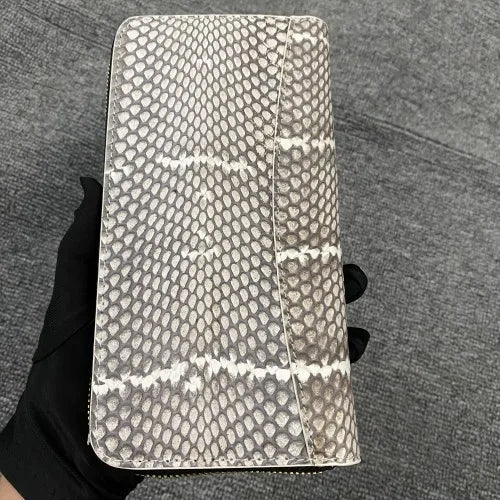 Teemzone New Designer Full Of Snake Leather Men`s Wallets- Fashion Genuine Leather Men`s Money Bag Multi Card Holder Clutch Purse 45