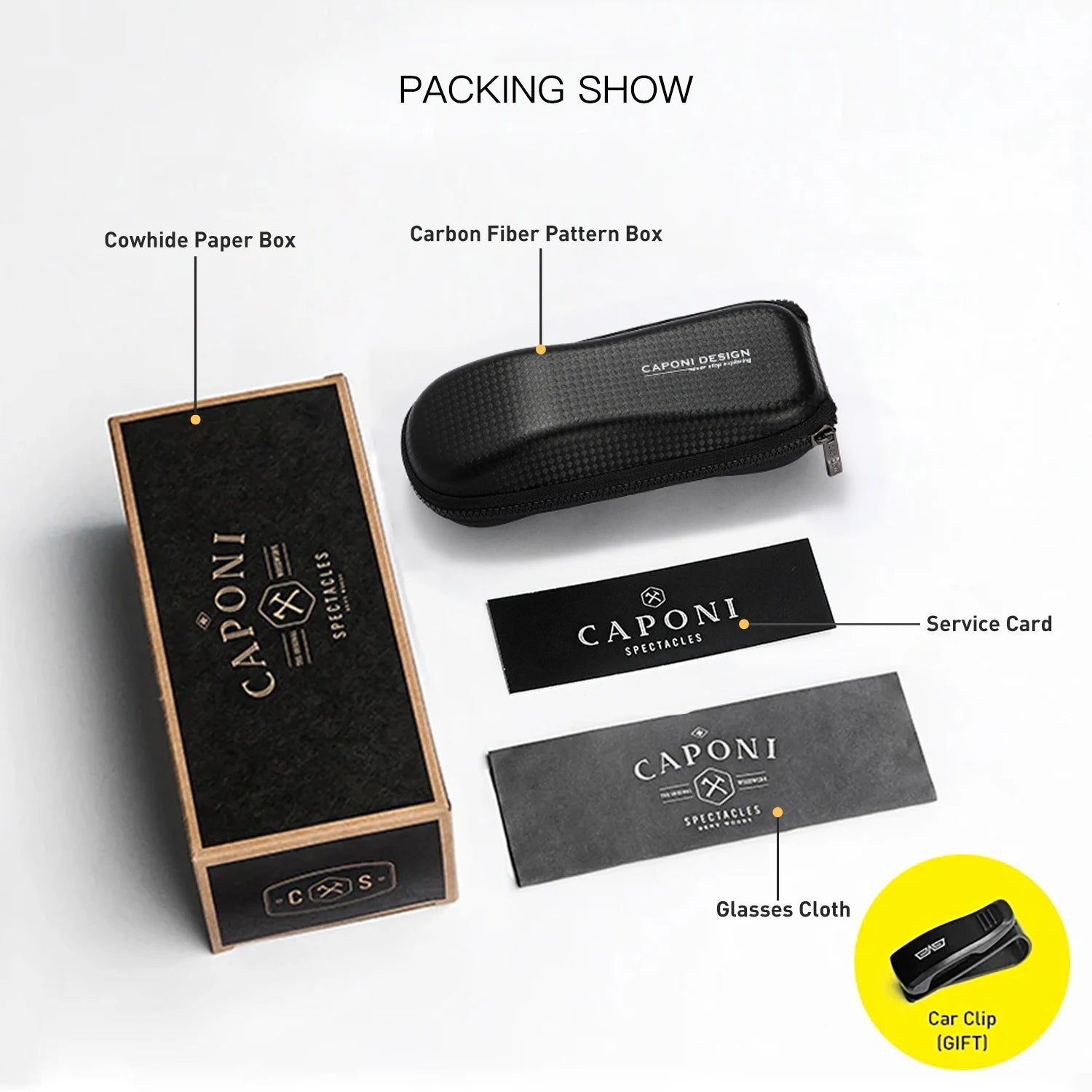 CAPONI Outdoor Sunglass Men`s  Polarized  Photochromic Ultra Light Pure Titanium  Rimless Sunglasses UV400 Protection ﻿BS28923