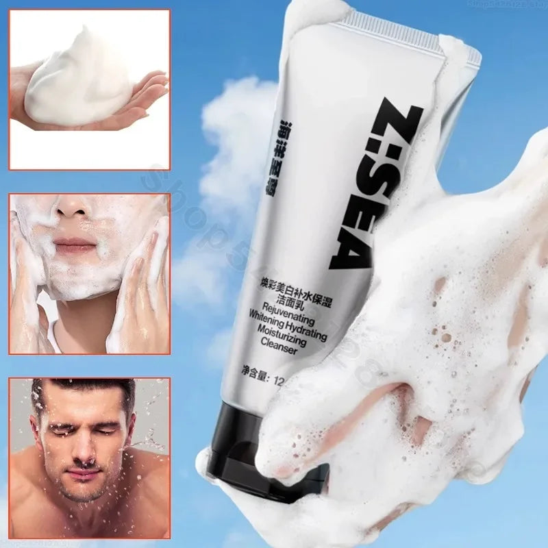 Zsea Facial Cleanser- Men's Deep Cleansing Oil Control Cleanser, Moisturizing, Cleansing, and Shrinks Pores Facial Skin Care