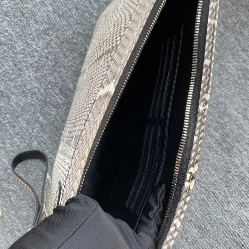 New Snake Leather Men's Clutch Bag -Business Large Capacity Envelope Bag , Leisure Real Leather Clutch For Man