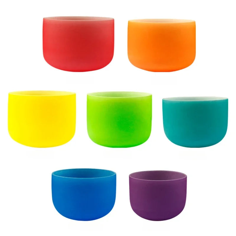 Colorful Crystal Singing Bowl- Buddha Large Tibetan Bowls Yoga Meditation Massage Sound Healing Instrument Handmade Percussion