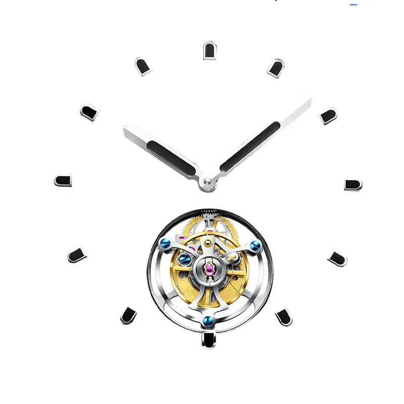 AESOP  Luxury Classic Wristwatch For Men- Skeleton Dial Tourbillon Men's  Automatic Mechanical Watch Stainless Steel and Waterproof