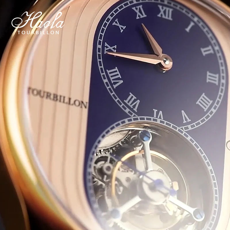 Haofa Flying Tourbillon Men`s Watch- Sapphire Manual Mechanical Movement Watches for Men, Luxury Business Casual Waterproof 1025