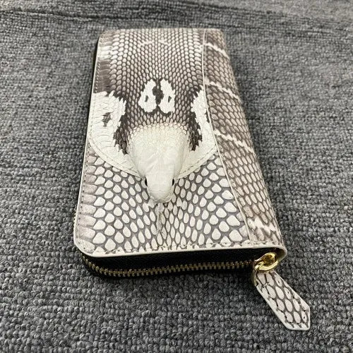 Teemzone New Designer Full Of Snake Leather Men`s Wallets- Fashion Genuine Leather Men`s Money Bag Multi Card Holder Clutch Purse 45