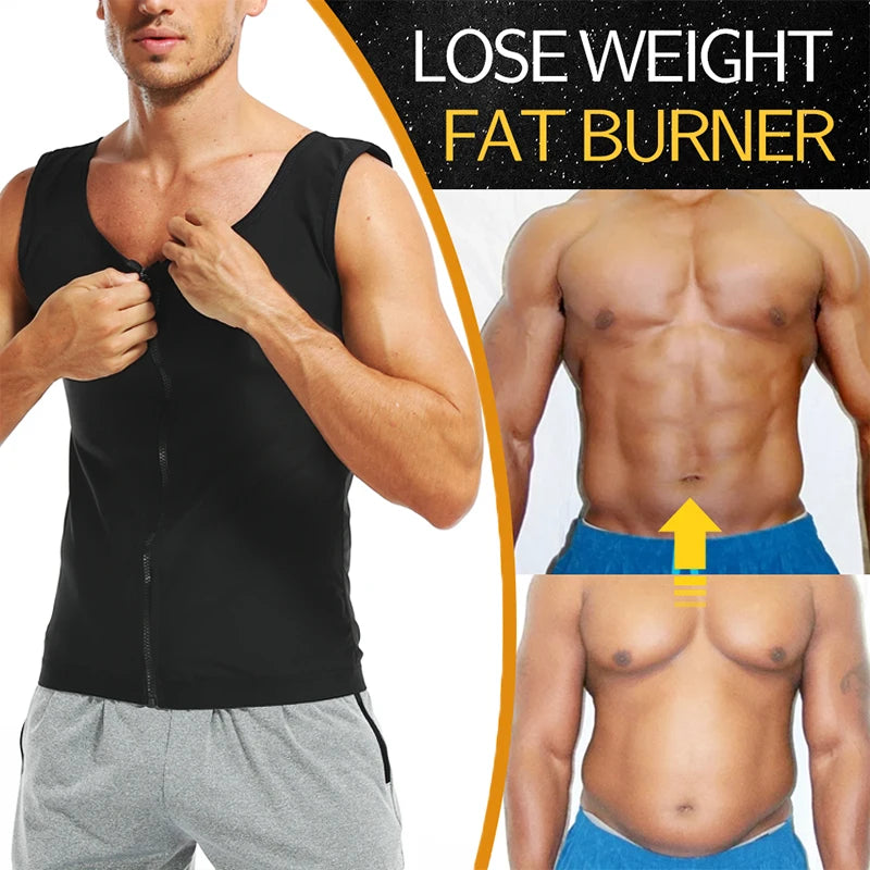 Men`s Abdomen Body Reduce Shaper and Sweat Fitness Sauna Vest - DeRae's Shop For Goods