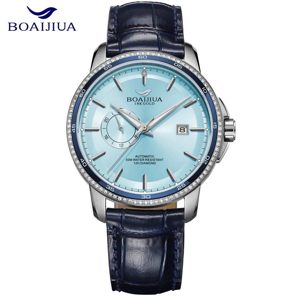 BORIAGE(BOAIJIUA) Fully Automatic Mechanical Men's Watch  50m Water Resistant  MIYOTA 8217 Automatic Mechanical Movement