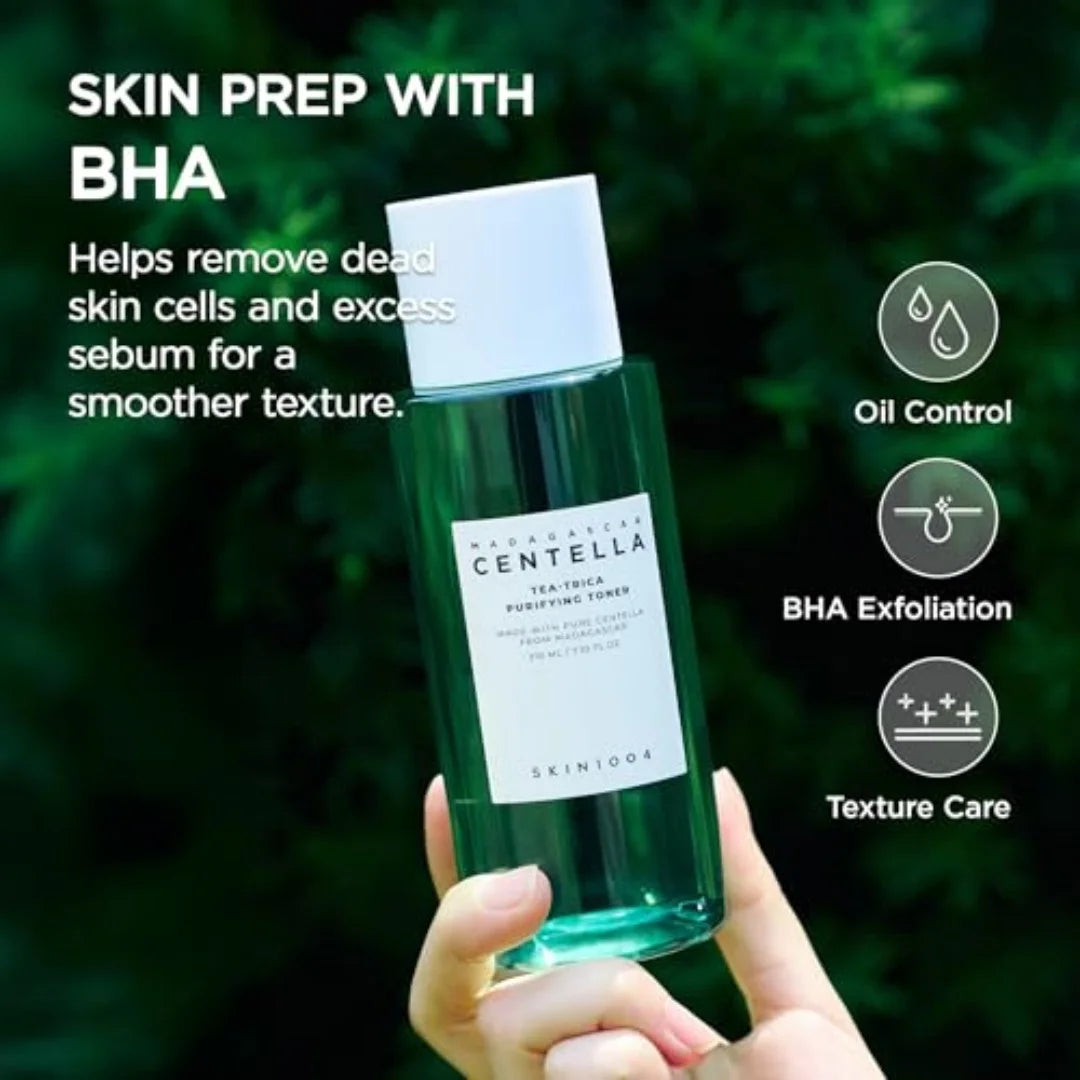 SKIN1004 Tea-Trica Purifying Toner 210ml- Madagascar Centella Asiatica Pore Care Sebum Control Blackhead Remover Korean Skin Care