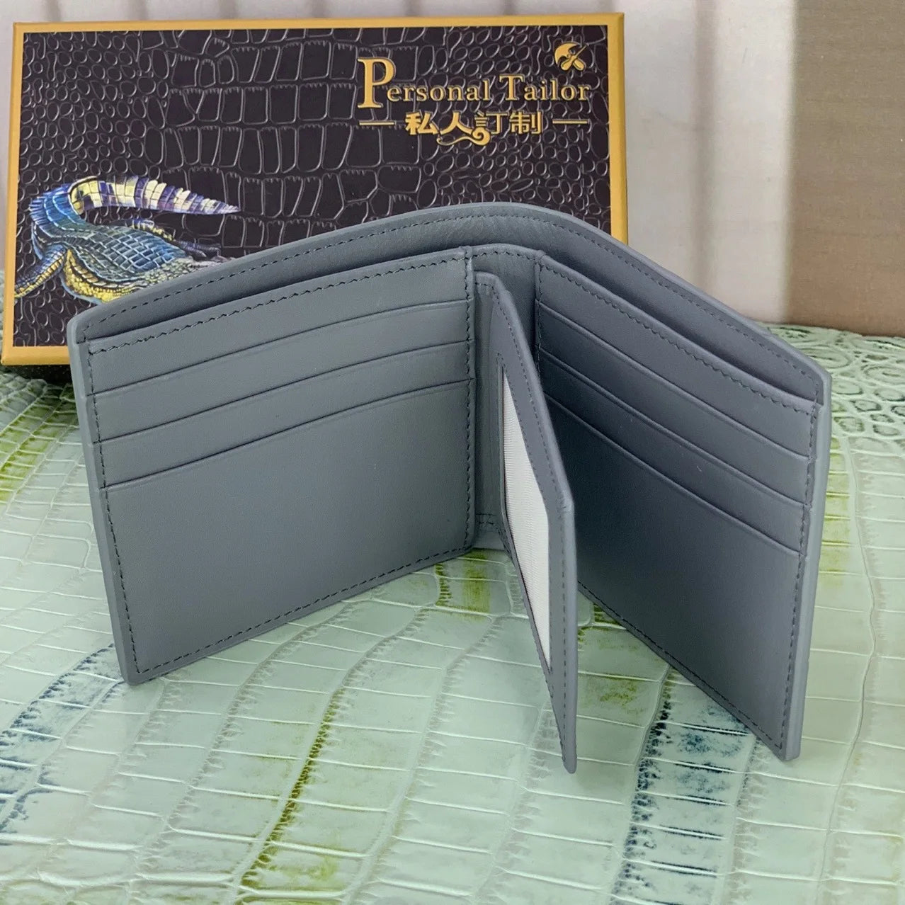 2025 Himalaya White Crocodile Leather High-End Men's Wallet -Genuine Leather Anti-theft Brush Pocket Short Wallet 45