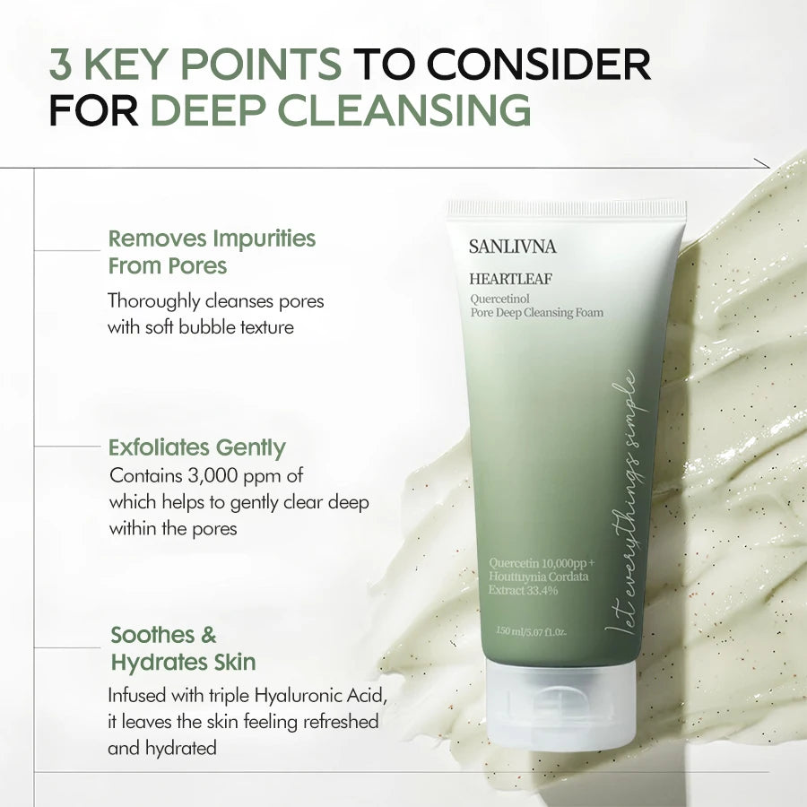 Sanlivna Korean Skincare Heartleaf 4-Piece Set - Oil Balance & Brightening with Soothing Complex-Unisex