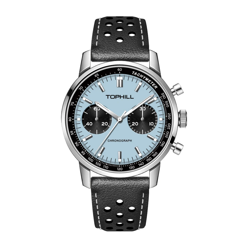 TOPHILL Chronograph Watch Pilot Watch -Seagull 1963 ST1901  Movement Sapphire Crystal  Wristwatch Military Limited