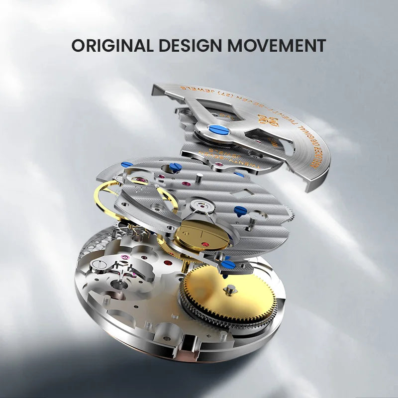 AGELOCER Original Codex Watch- Men's Square Business Formal Automatic Mechanical Watch