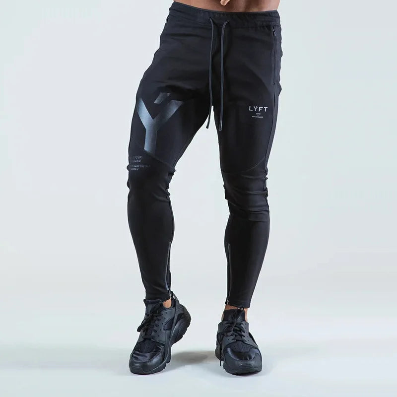 Lyft Men's Breathable Bundle Mouth Zipper Trousers, Leisure Fitness Pants, Free Freight Sports Pants