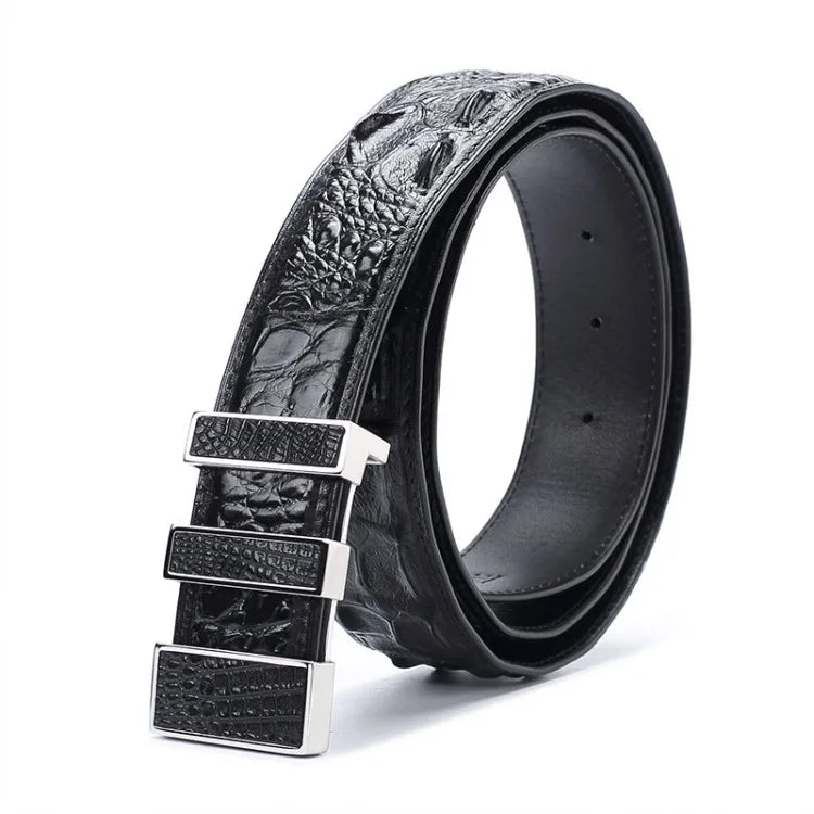 BEKEDEKE High Quality Men`s Crocodile Genuine Leather Belt for Business, Office Work, or Formal- Waistband Classic Real Leather Girdle