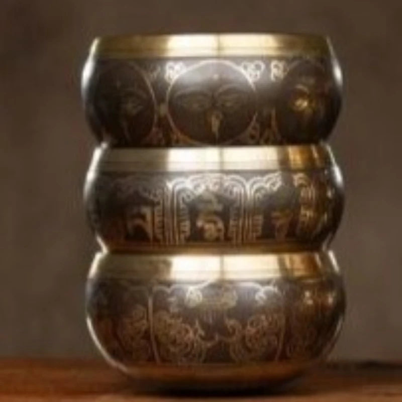 Copper Singing Bowl- Meditation Mindfulness Buddhism Singing Bowl & Spiritual Relaxation Sound Healing Percussion Instrument