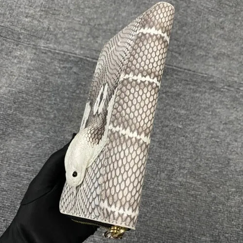 Teemzone New Designer Full Of Snake Leather Men`s Wallets- Fashion Genuine Leather Men`s Money Bag Multi Card Holder Clutch Purse 45