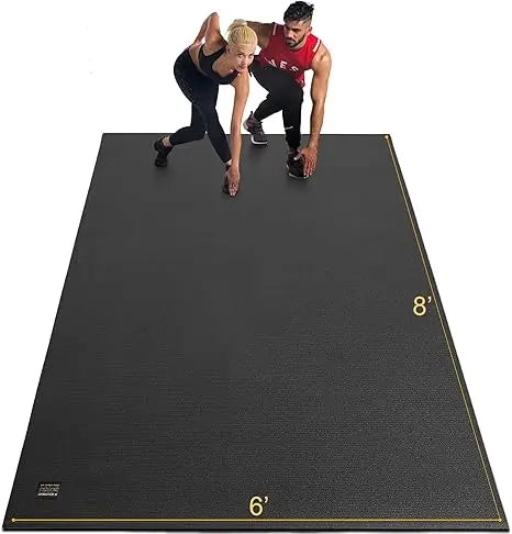 XMSJ Gym Mat- Extra Large Exercise Mat 16'x6'/12'x6'/10'x6'/8'x6'(7mm), Extra Wide Workout Mats for Home Gym Flooring, Non-Slip Thick and Durable.