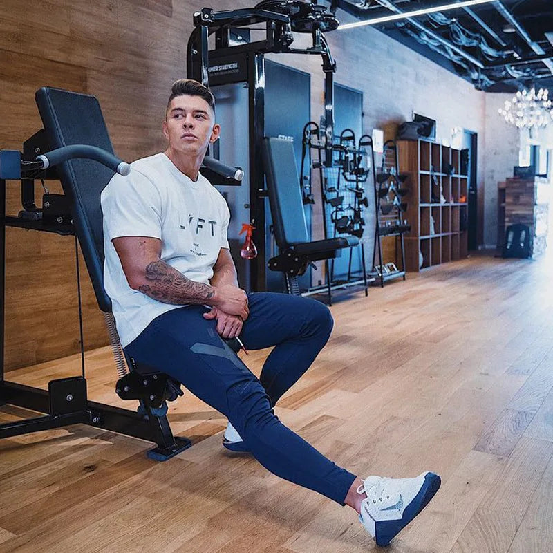 Lyft Men's Breathable Bundle Mouth Zipper Trousers, Leisure Fitness Pants, Free Freight Sports Pants