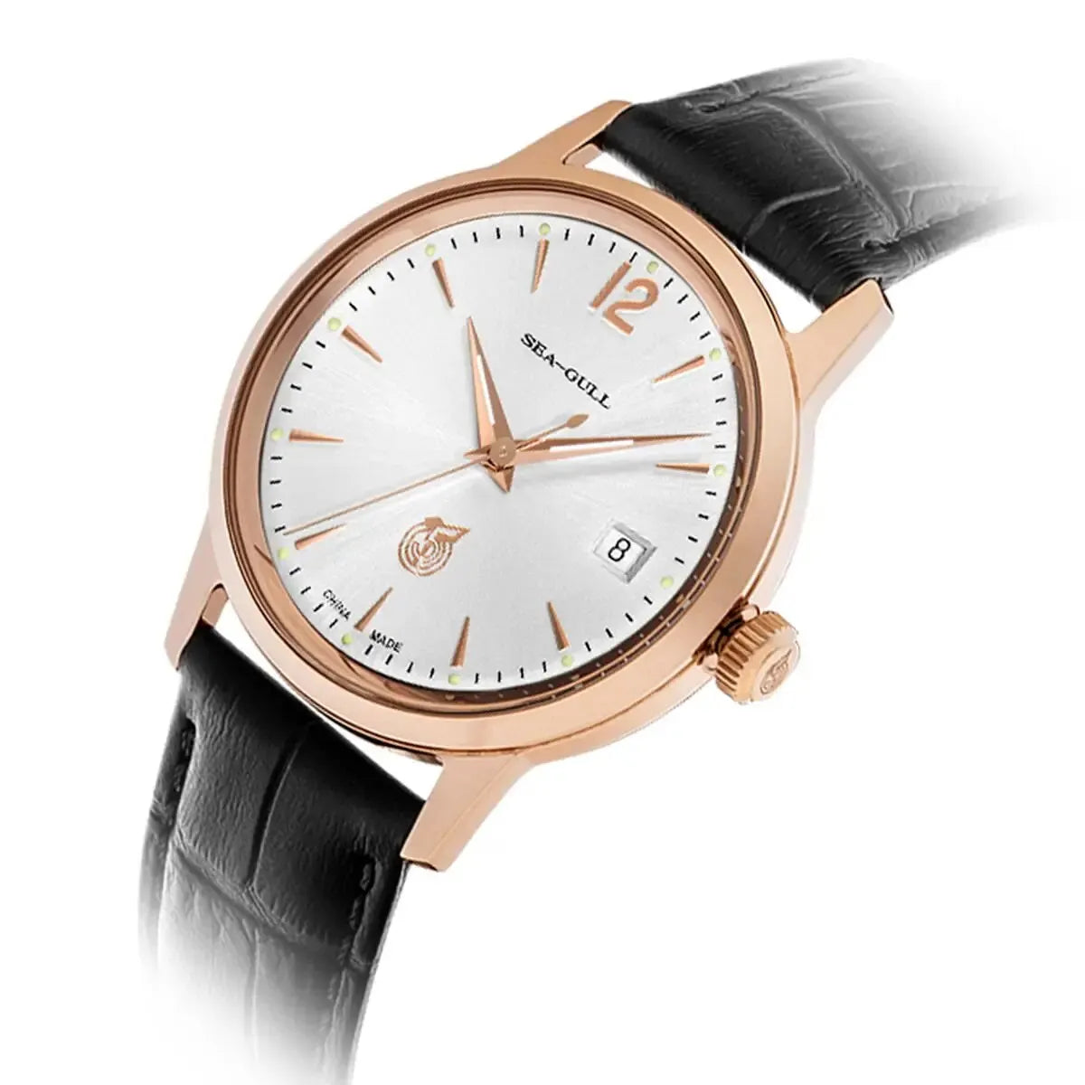 Seagull Men's Watch Classic Retro 51 Re-Edition Gold Dial Automatic Mechanical Wristwatch- Relogio Masculino D51SG