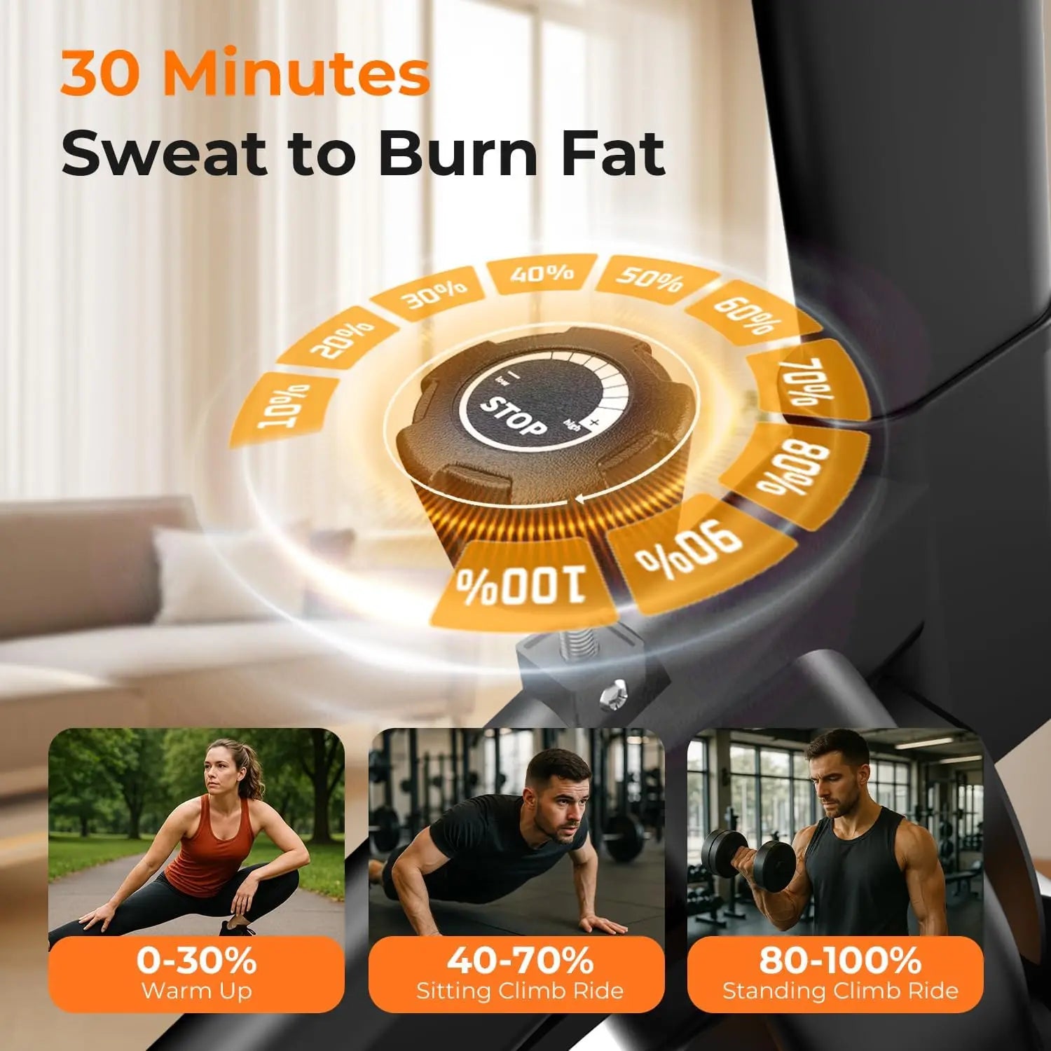 OWLSKY Exercise Bike, Stationary Indoor Cycling Bike for Home Gym with App, 300 LBS Weight Capacity & Magnetic Resistance Spin Bike with Bluetooth.