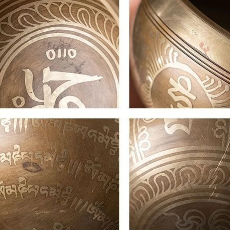 Copper Singing Bowl- Meditation Mindfulness Buddhism Singing Bowl & Spiritual Relaxation Sound Healing Percussion Instrument