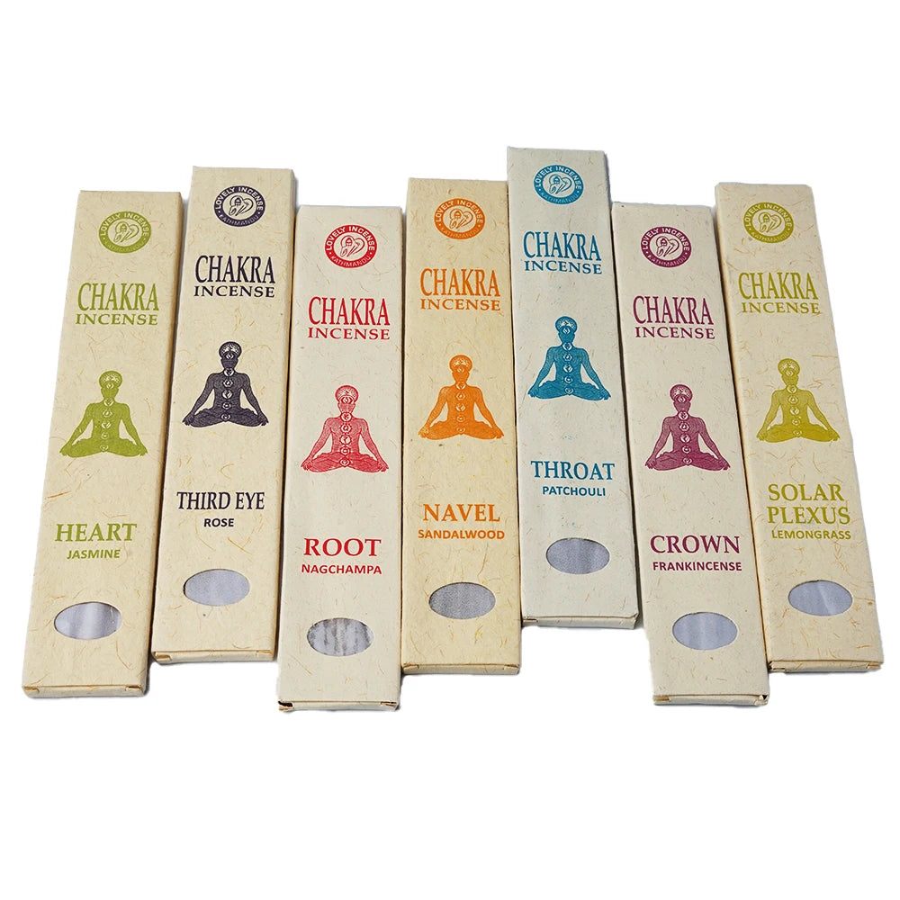 Nepal 7 Chakra Handmade Incense Sticks for Home Fragrance Yoga Spiritual Meditation 7-15 Set