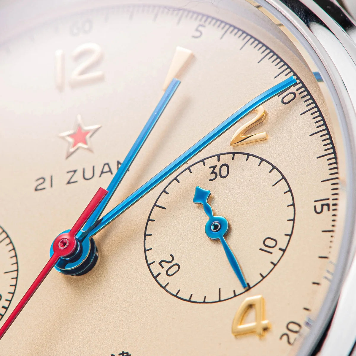 Das-Tianlei 38mm 1963 Men`s Watch Polit Chronograph Wristwatch ST1901 Mechanical Original Air Force 40mm Acrylic Reloj Hombre Tianjin Movement