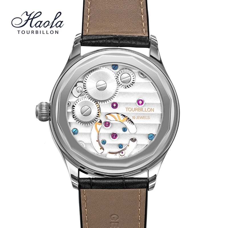 Haofa Flying Tourbillon Men`s Watch- Sapphire Manual Mechanical Movement Watches for Men, Luxury Business Casual Waterproof 1025