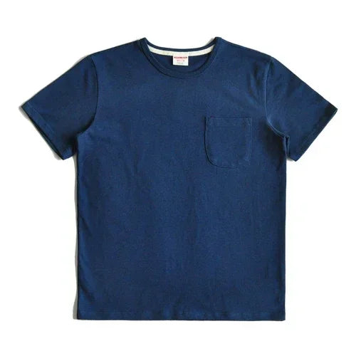 Saucezhan Tops & Tees Men's T-shirt -Thick Shirts for Men Solid Color Double-Woven fabric Short Sleeve Anti-deformation 340g