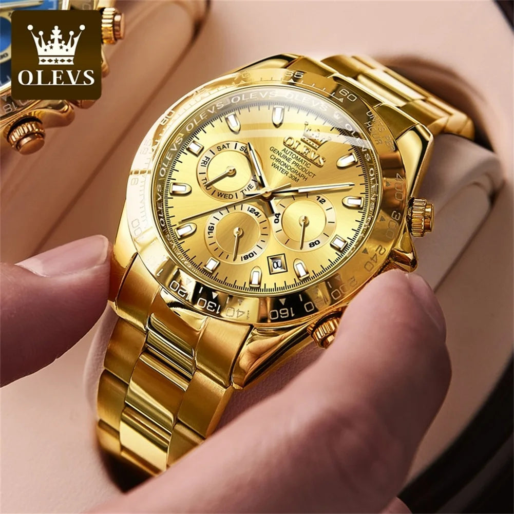 OLEVS Men's Classic Luxury Automatic Mechanical Watch - DeRae's Shop For Goods