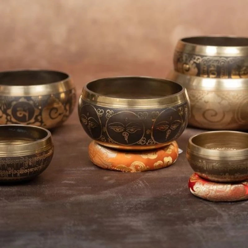 Copper Singing Bowl- Meditation Mindfulness Buddhism Singing Bowl & Spiritual Relaxation Sound Healing Percussion Instrument